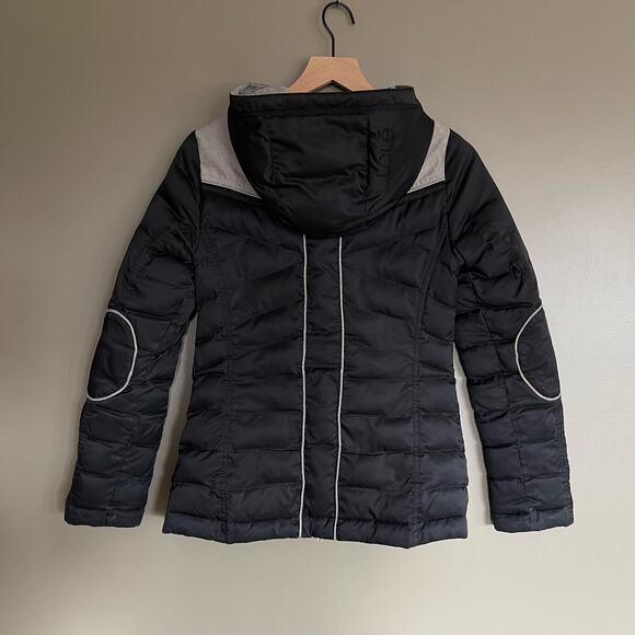 Lole Shine Jacket in Meteor Reversible Down Puffer Parka Size XS Grey Black Warm - Picture 9 of 16